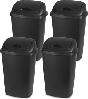 gal Plastic Swing Top Kitchen Trash Can