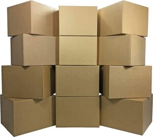 Amazon Basics Cardboard Moving Boxes - 12-Pack, Large